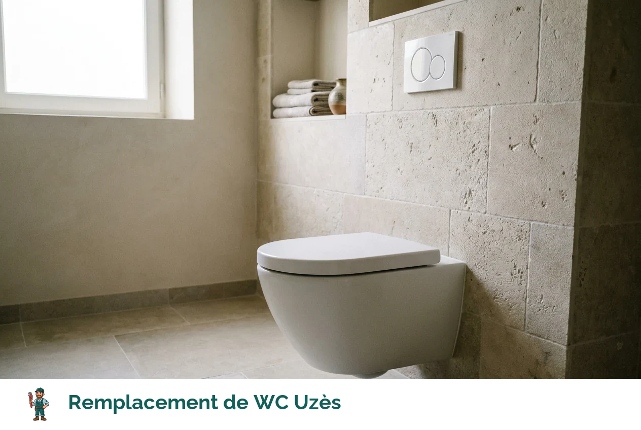 Remplacement de WC à Uzès